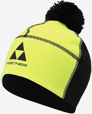 Превью  Шапка лыжная FISCHER Softshell Черный/Лимонный